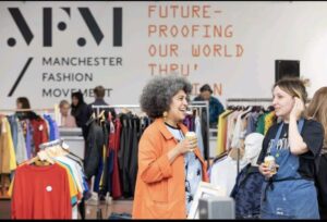 Photograph is MFM Kiosk Store and Exhibition Space in Quayside MediaCityUK