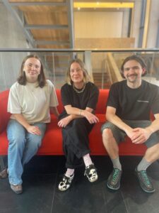 Photograph of Molly Granger, Alison Carlin and Liam Wilson 